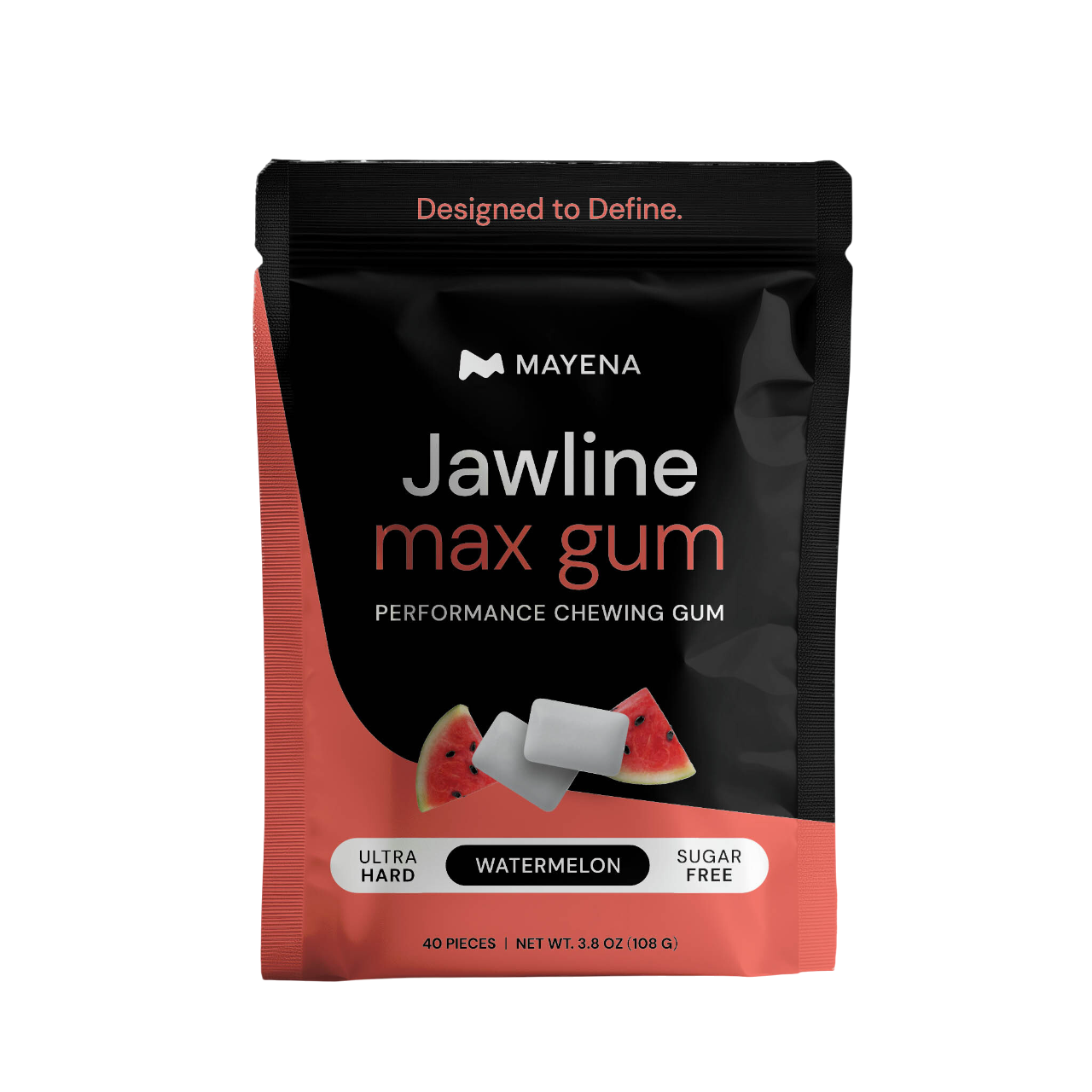 Mayena Jawline max gum packaging with watermelon flavor